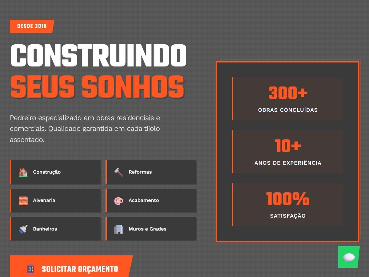 Modelo Pedreiro e reformas