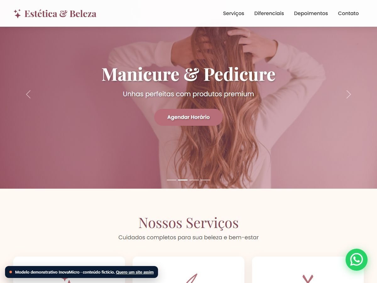Modelo Salão e estética