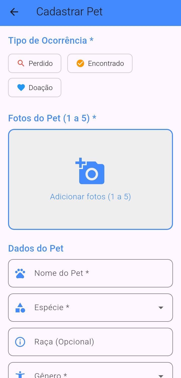 Cadastro de pet