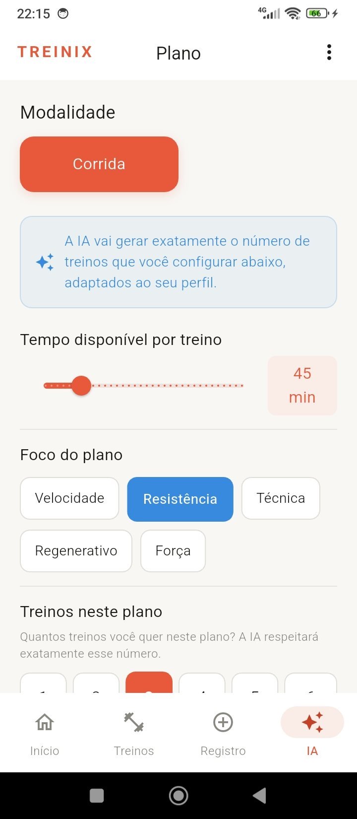 Configurando o plano