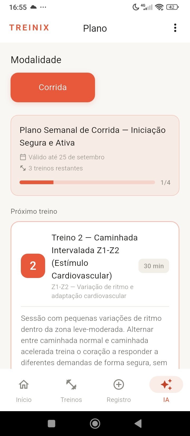 Plano de treino gerado por IA