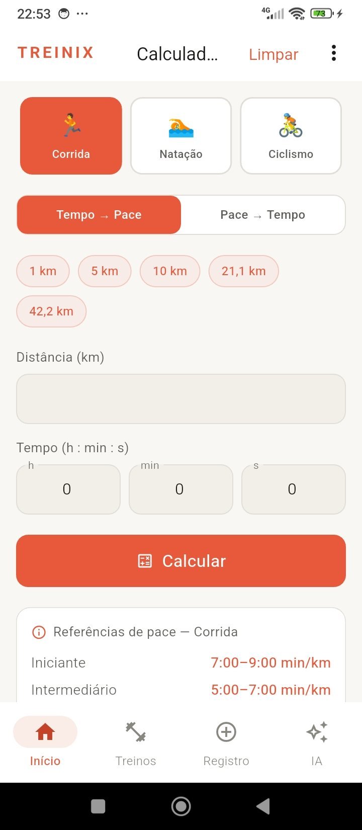 Calculadora de pace