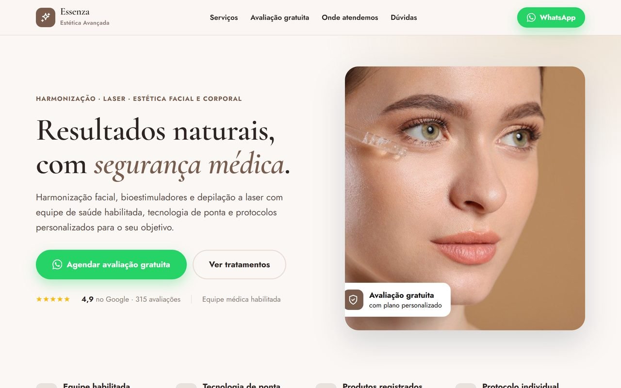Modelo Clínica de estética, harmonização e laser