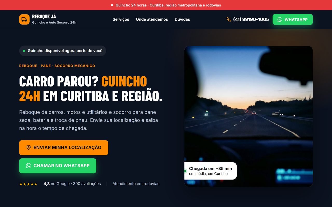 Modelo Guincho e auto socorro 24h